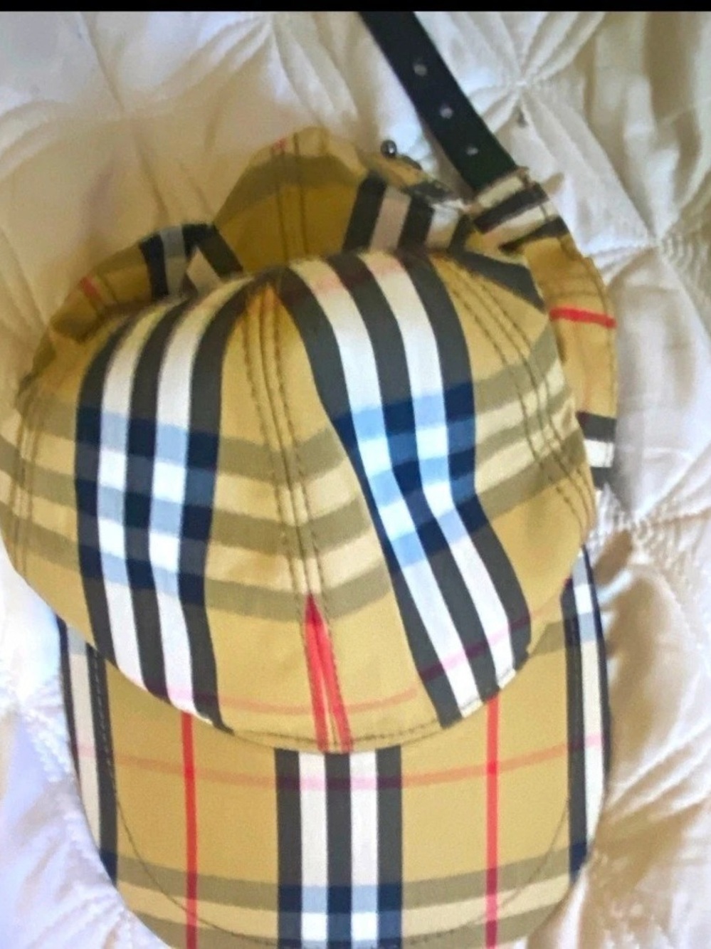 Burberry Vintage Check Cotton Baseball Cap Brown & Black KIDS !!